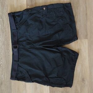 NWOT XRay Jeans Men's Black Cargo Belted Shorts 100% Cotton Size 54